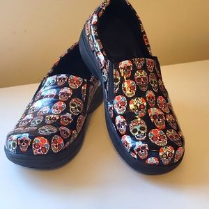 Easy Street size 9 slip resistant slip on shoes sugar skull